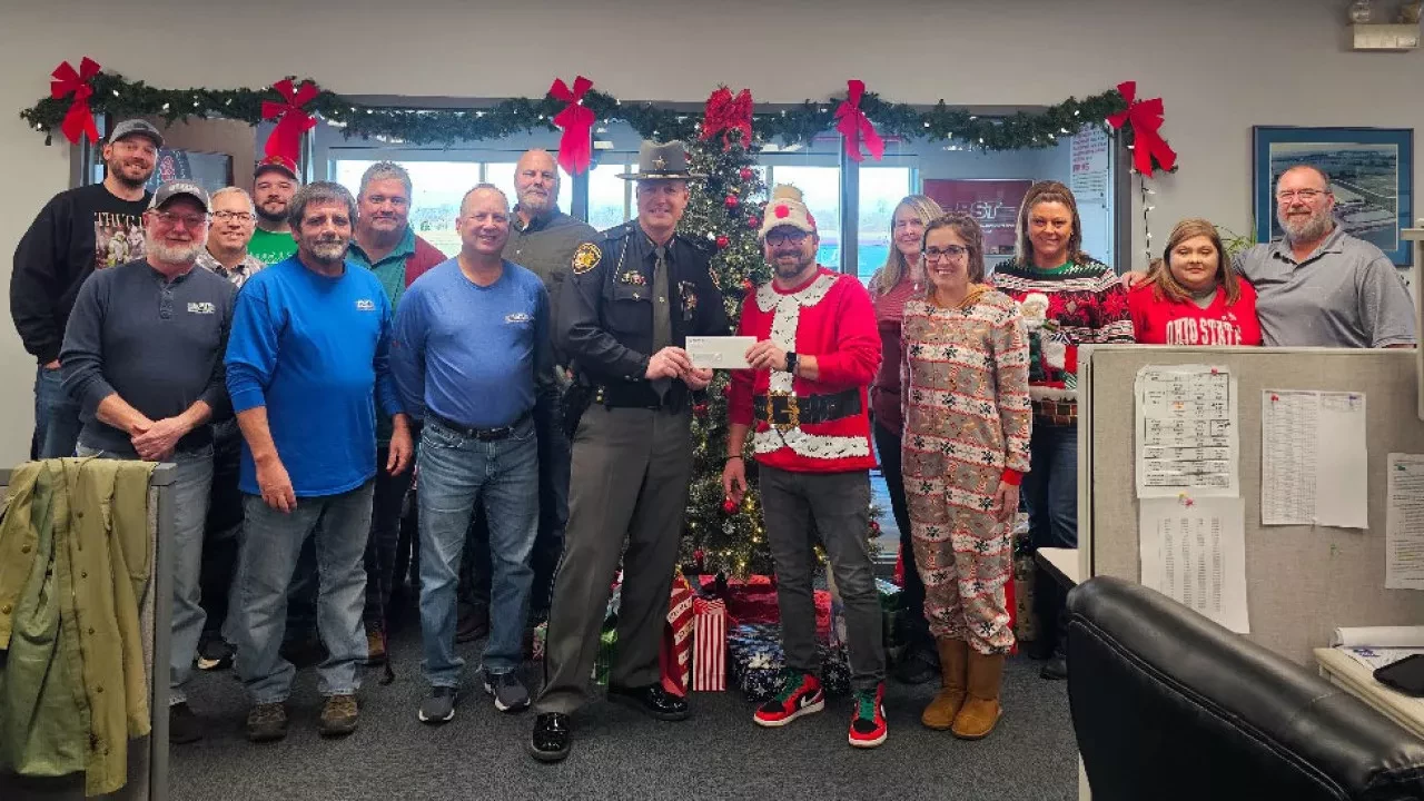 BST team celebrating holidays together in office